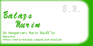 balazs murin business card